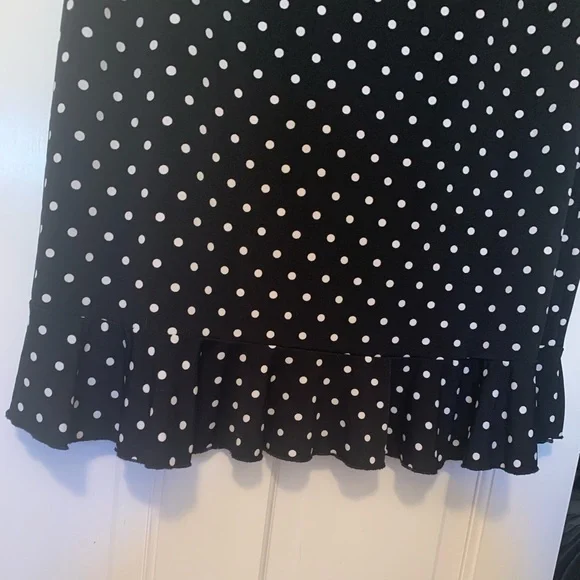 Carole Little Black and White Ruffled Trumpet Skirt - Picture 1 of 4